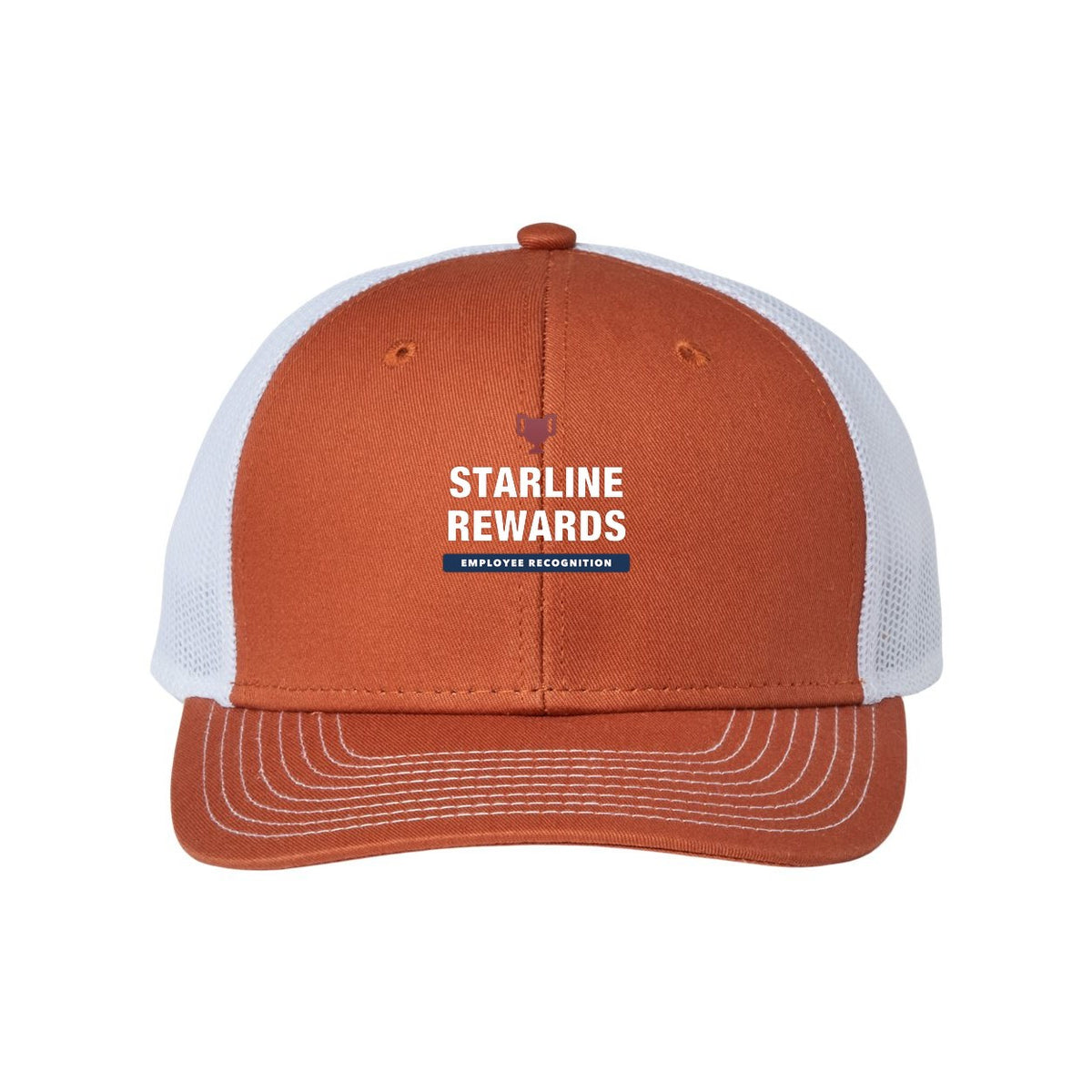 The Game Everyday Trucker Cap Full Color - Texas Orange/ White - Front