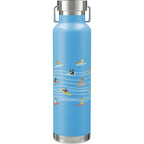 Thor Copper Insulated Water Bottle, 22 oz Laser Engraving - Process Blue - Back