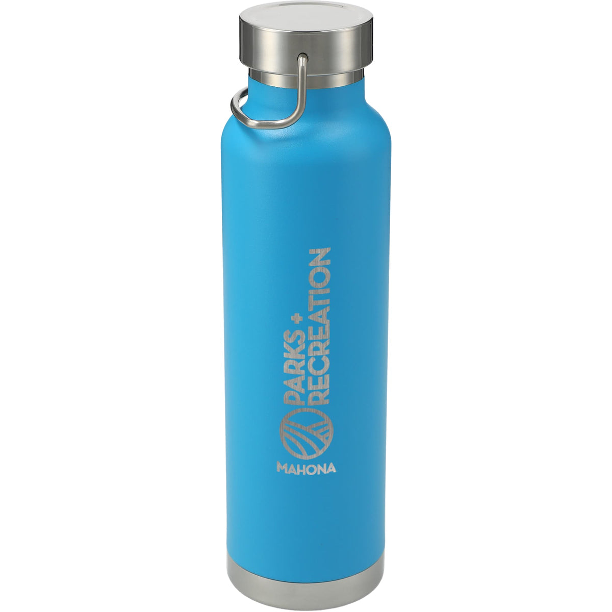 Thor Copper Insulated Water Bottle, 22 oz Laser Engraving - Process Blue - Front 4