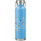 Thor Copper Insulated Water Bottle, 22 oz Laser Engraving - Process Blue - Front