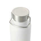Thor Copper Insulated Water Bottle, 22 oz Laser Engraving - White - Left Angle