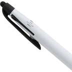 Three Color Ink Pen with Stylus in Recycled ABS - Black - Detail