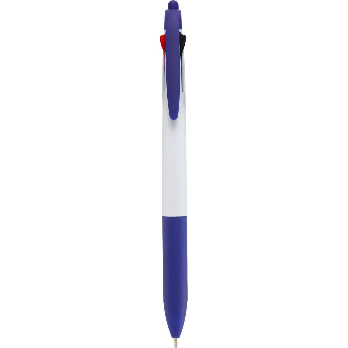 Three Color Ink Pen with Stylus in Recycled ABS - Blue - Clip