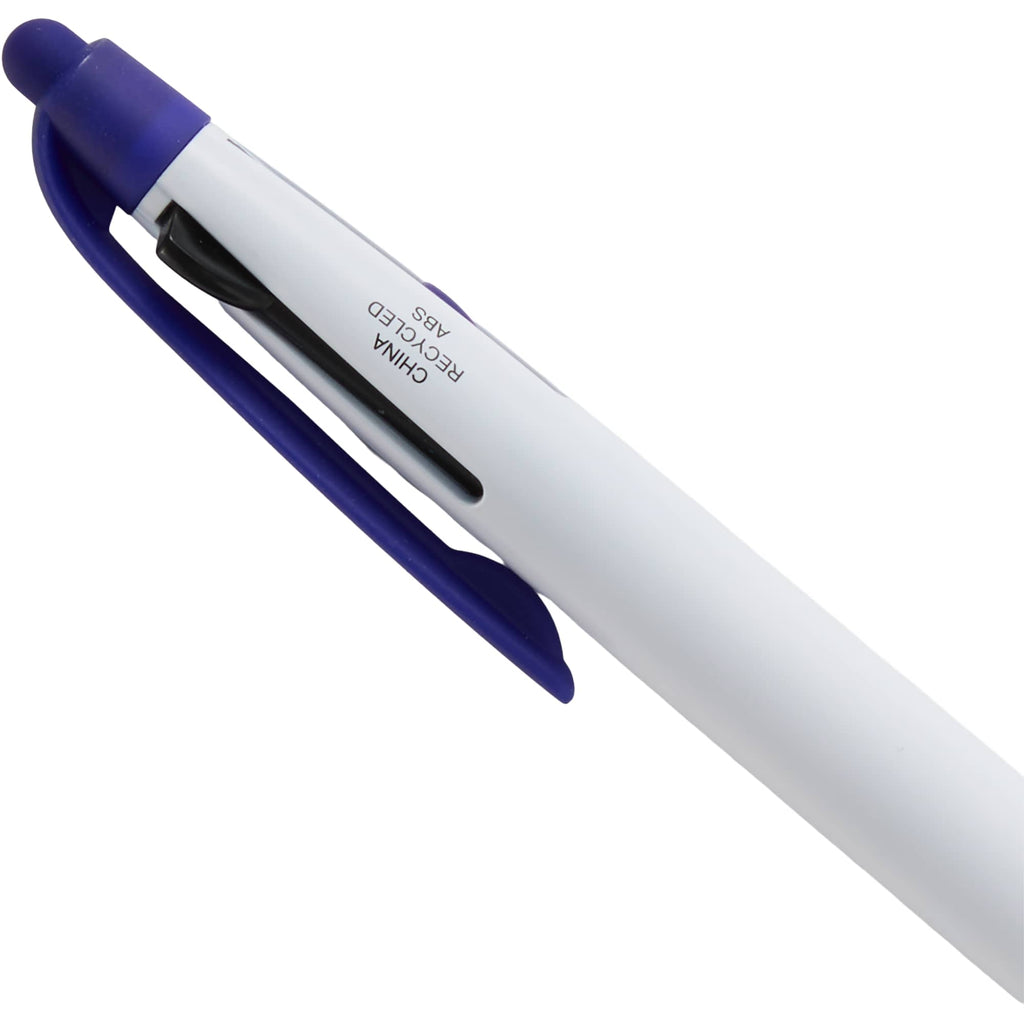 Three Color Ink Pen with Stylus in Recycled ABS - Blue - Detail