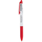 Three Color Ink Pen with Stylus in Recycled ABS - Red - Front