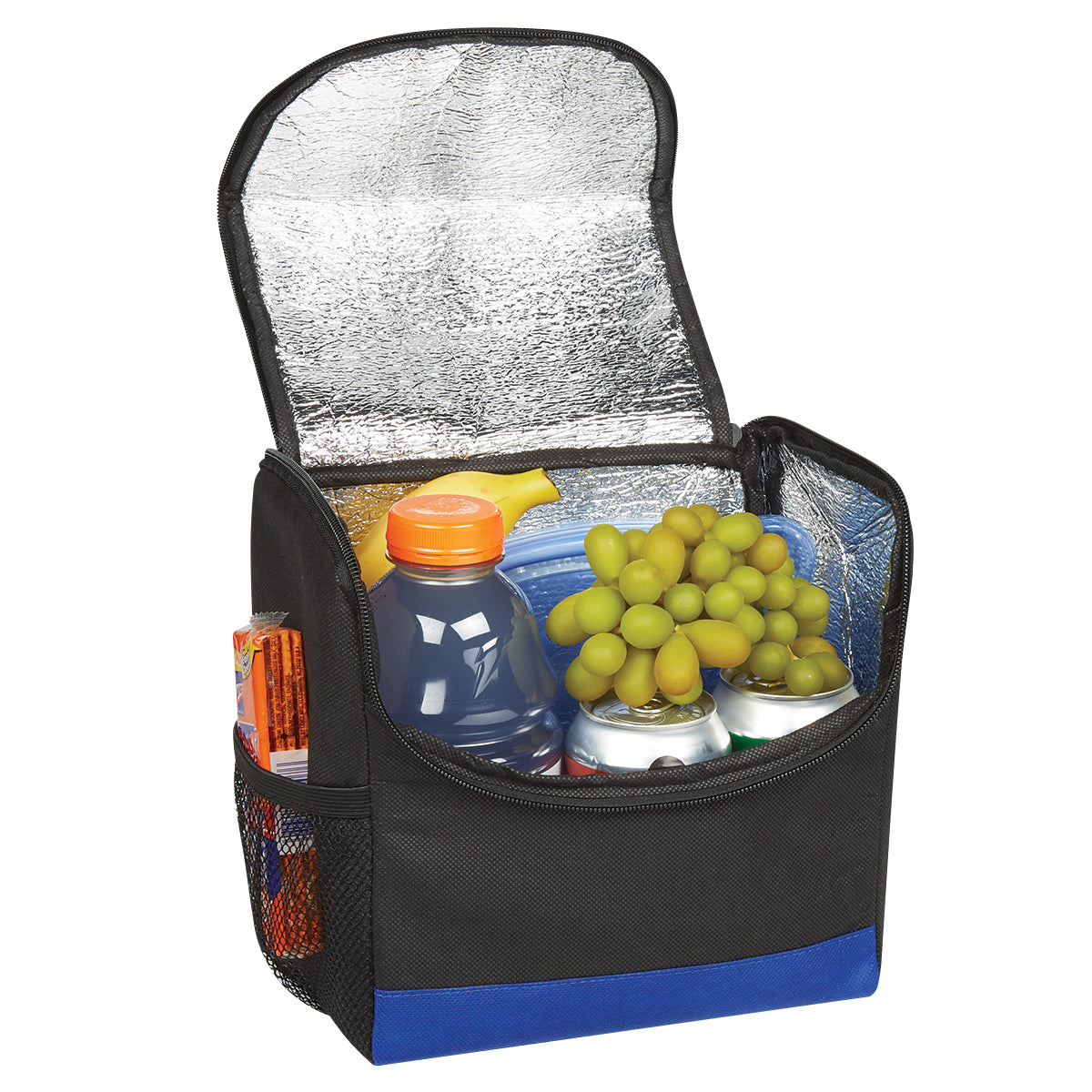 Thrifty Lunch Cooler Bag, Non-Woven - Royal Blue - Propped_Blank