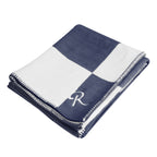 Throw Blanket, Southampton - Navy - Embroidery