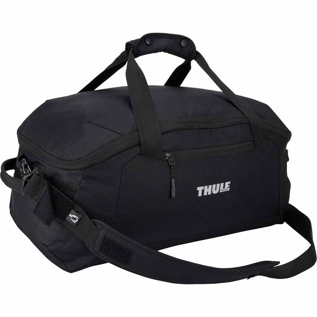 Thule Lumion Duffel Bag in Recycled Polyester, 40L Embroidery - Black - Right Angle 4