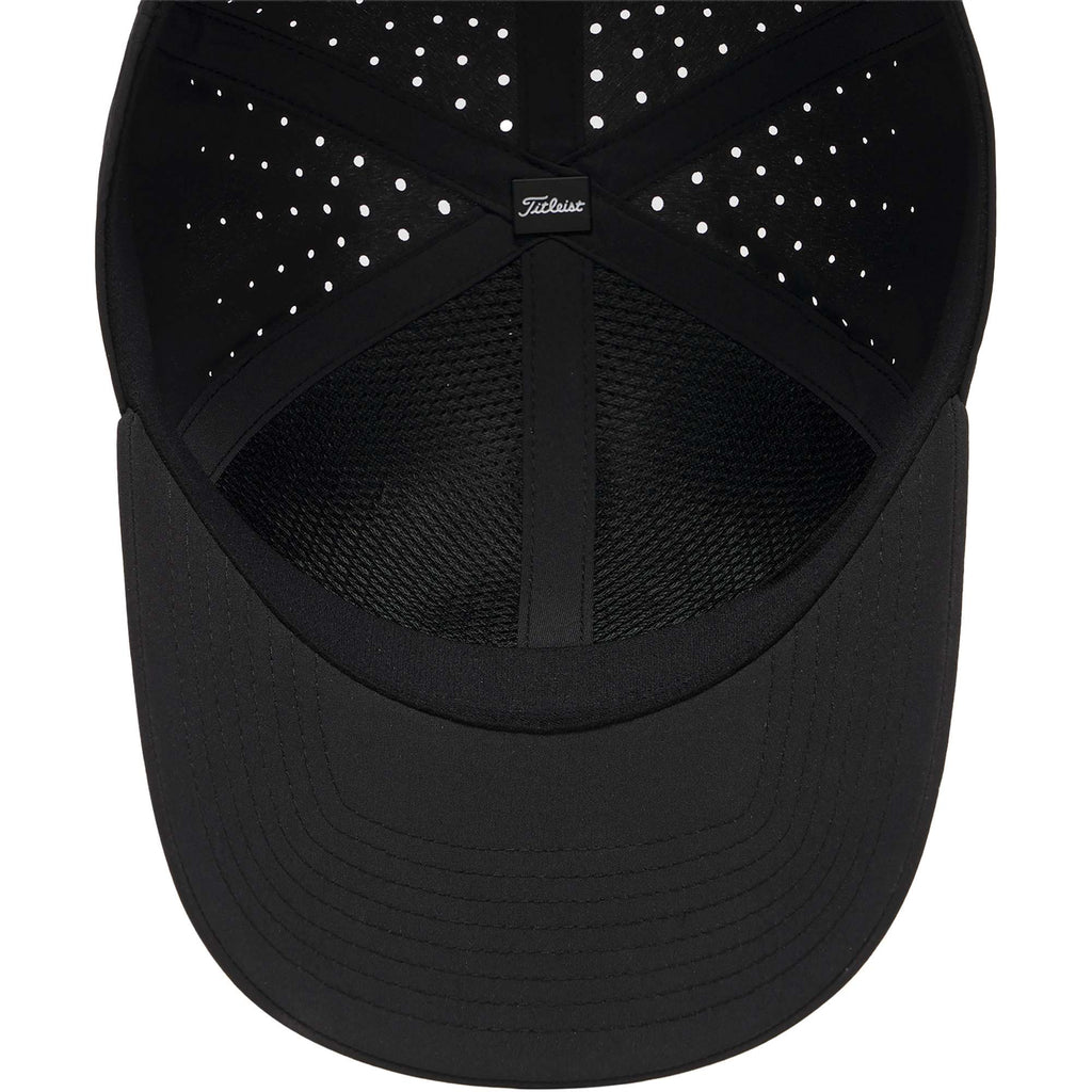 Titleist Charleston Breezer Golf Hat Embroidery - Black/White - Front