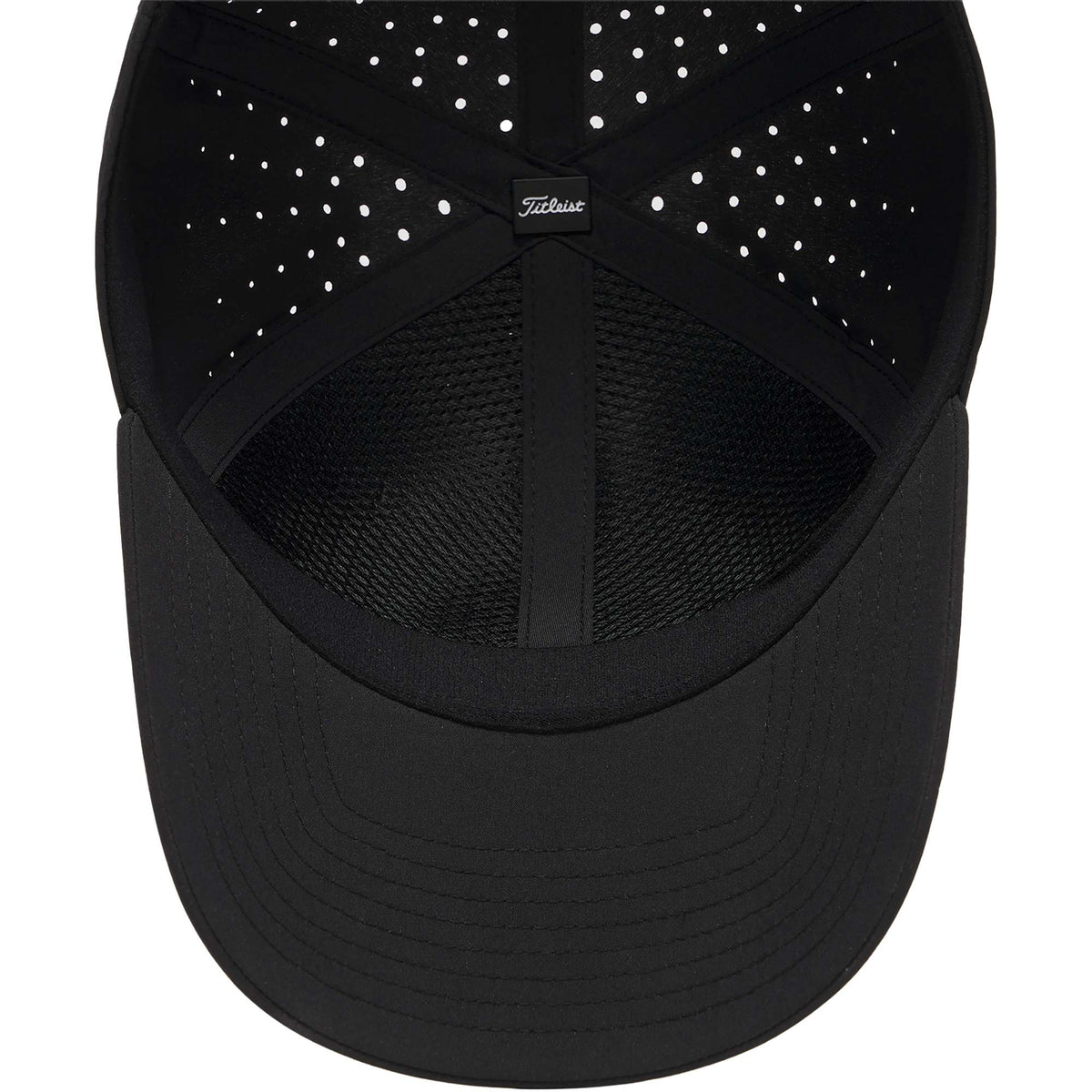 Titleist Charleston Breezer Golf Hat Embroidery - Black/White - Front