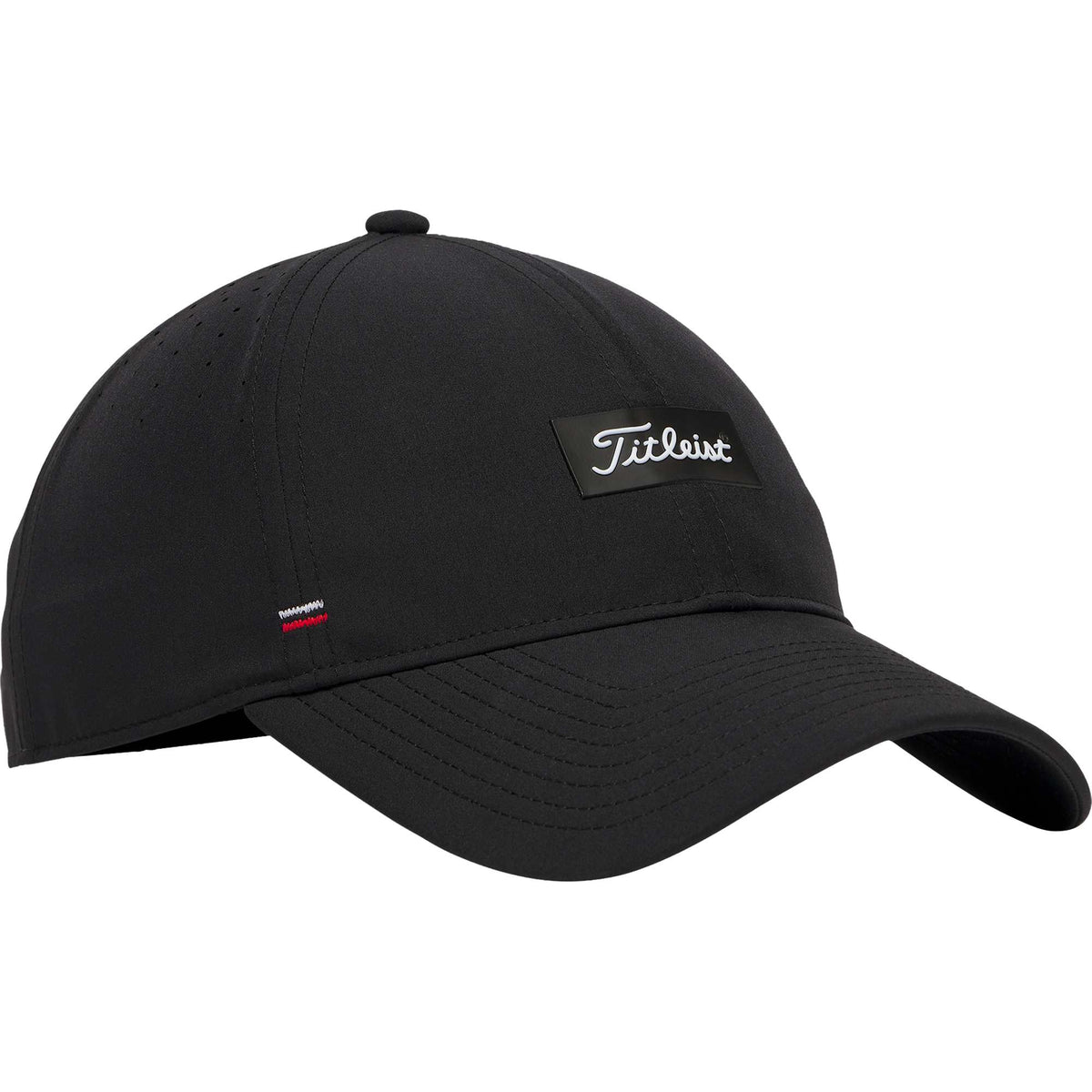 Titleist Charleston Breezer Golf Hat Embroidery - Black/White - Left Angle 2