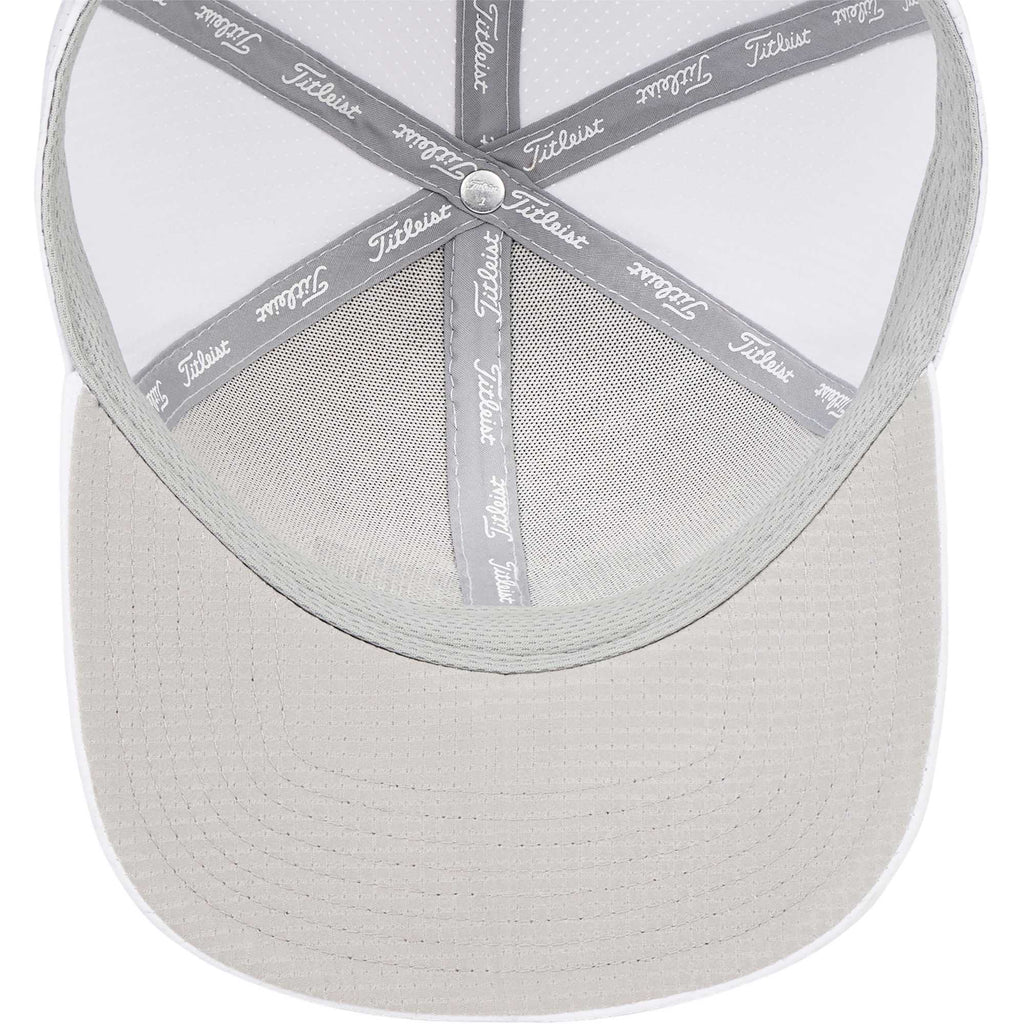 Titleist Oceanside Perforated Golf Hat Embroidery - White/Black - Bottom