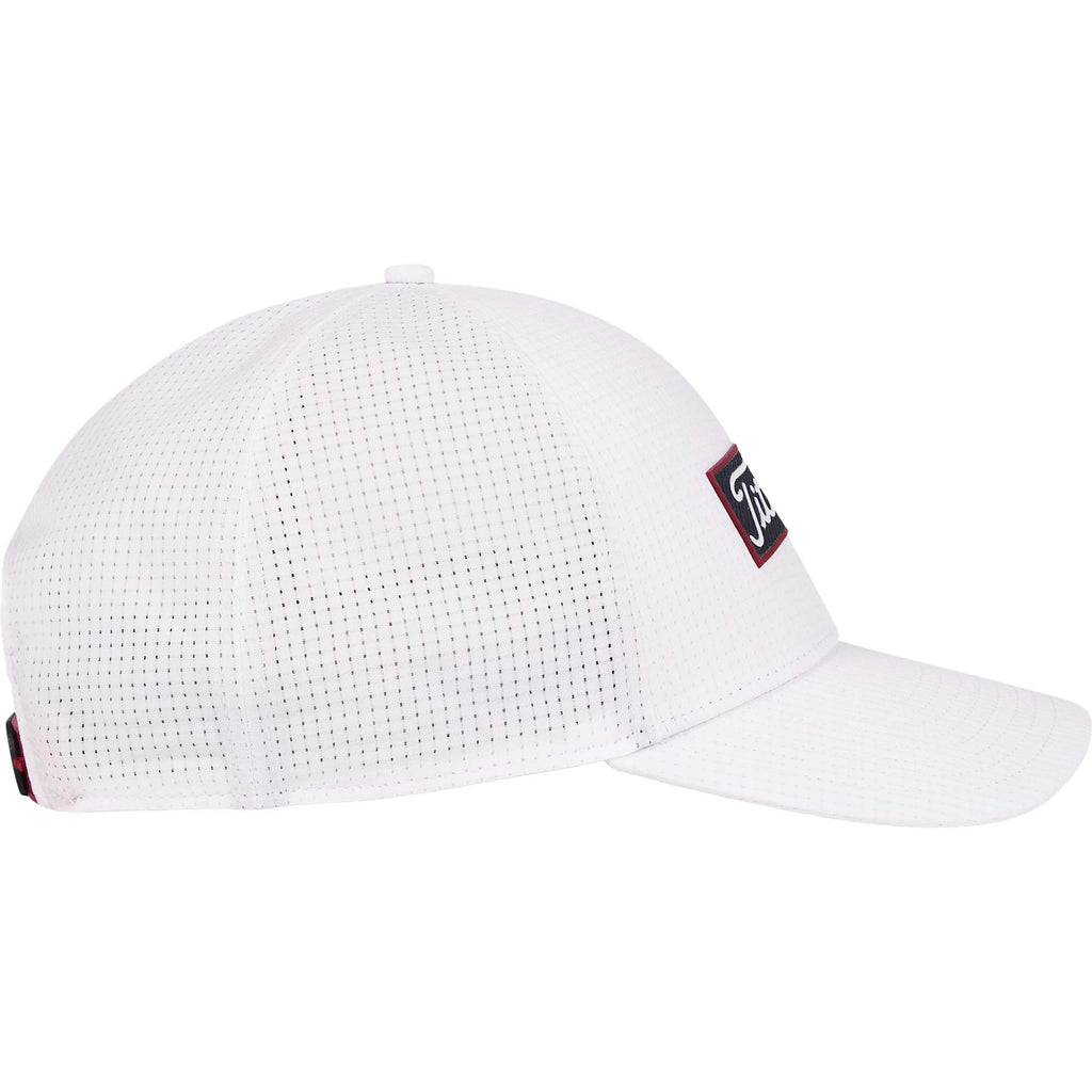 Titleist Oceanside Perforated Golf Hat Embroidery - White/Black - Right Side