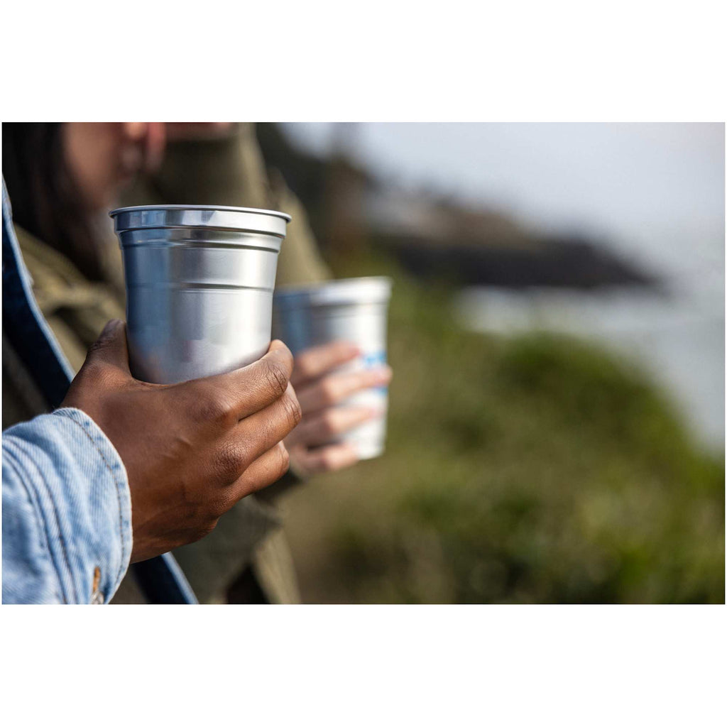 Top Cup by Ball Aluminum Party Cup, 16 oz - Gray - Front Lifestyle 3