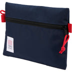 Topo Designs Accessory Pouch in Recycled Nylon Embroidery - Navy - Left Angle