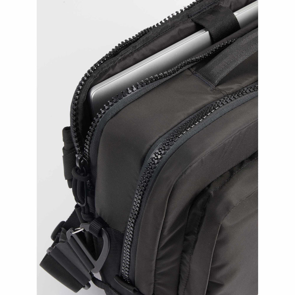 Topo Designs Global Briefcase with Backpack Straps Embroidery - Black - Detail 2