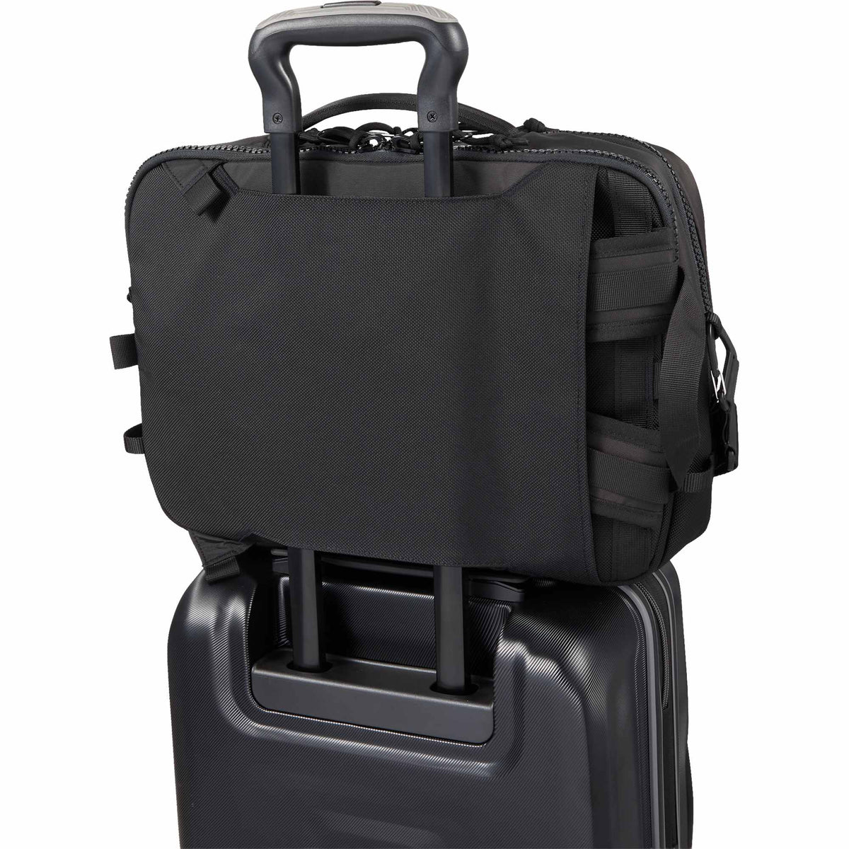Topo Designs Global Briefcase with Backpack Straps Embroidery - Black - Detail