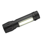 Torch Flashlight, Rechargeable - Black - Side_On