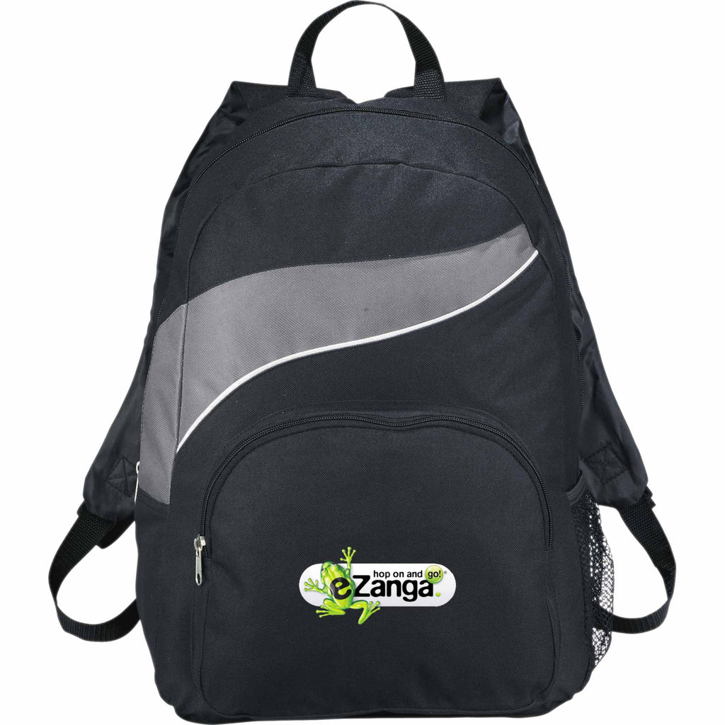 Tornado Deluxe Backpack with Side Mesh Pocket Full Color - Gray - Front 2