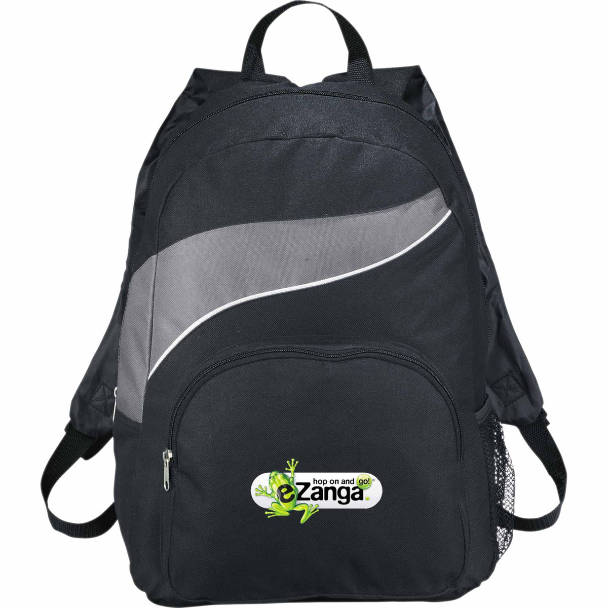 Tornado Deluxe Backpack with Side Mesh Pocket Full Color - Gray - Front 2
