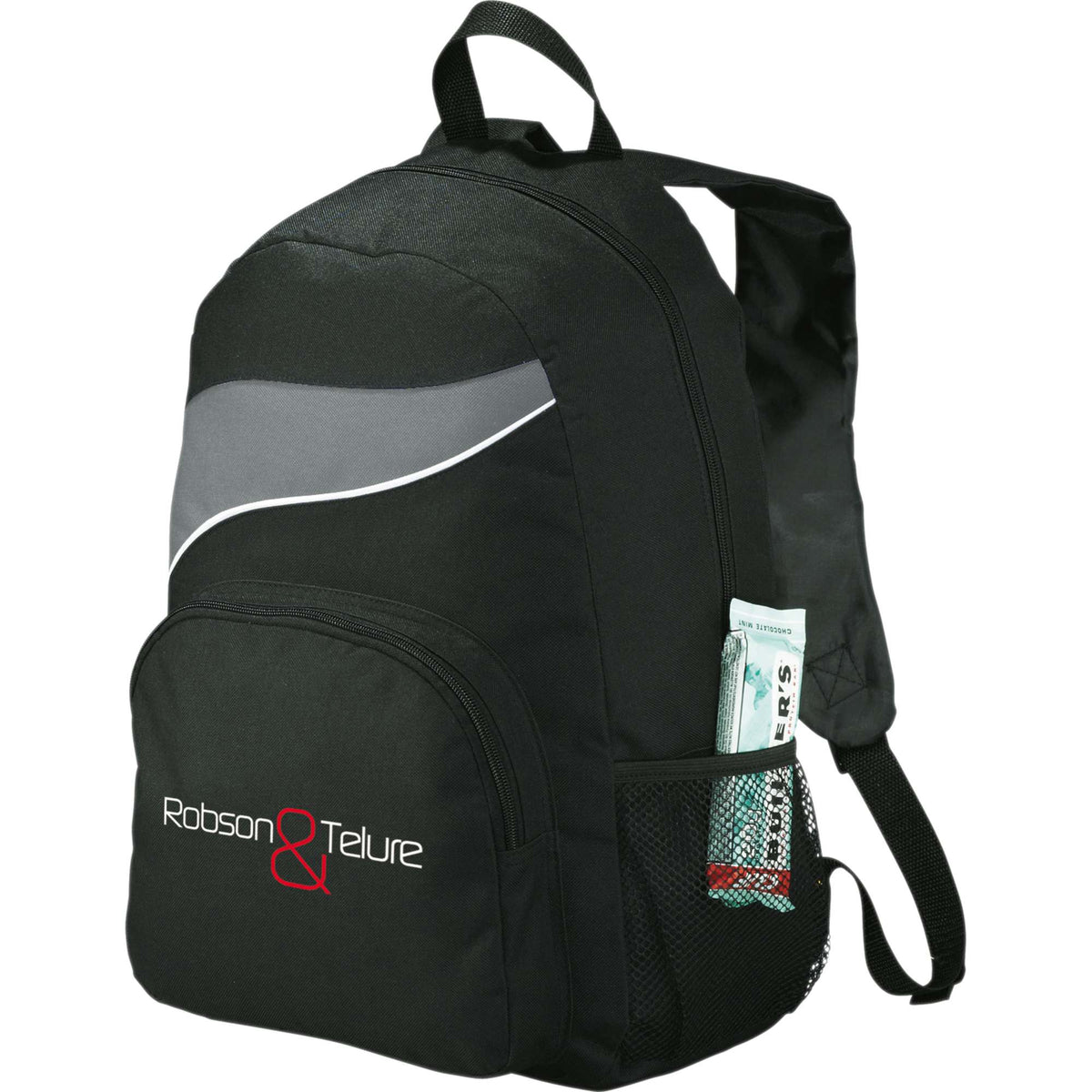 Tornado Deluxe Backpack with Side Mesh Pocket Full Color - Gray - Front