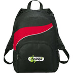 Tornado Deluxe Backpack with Side Mesh Pocket Full Color - RED - Front