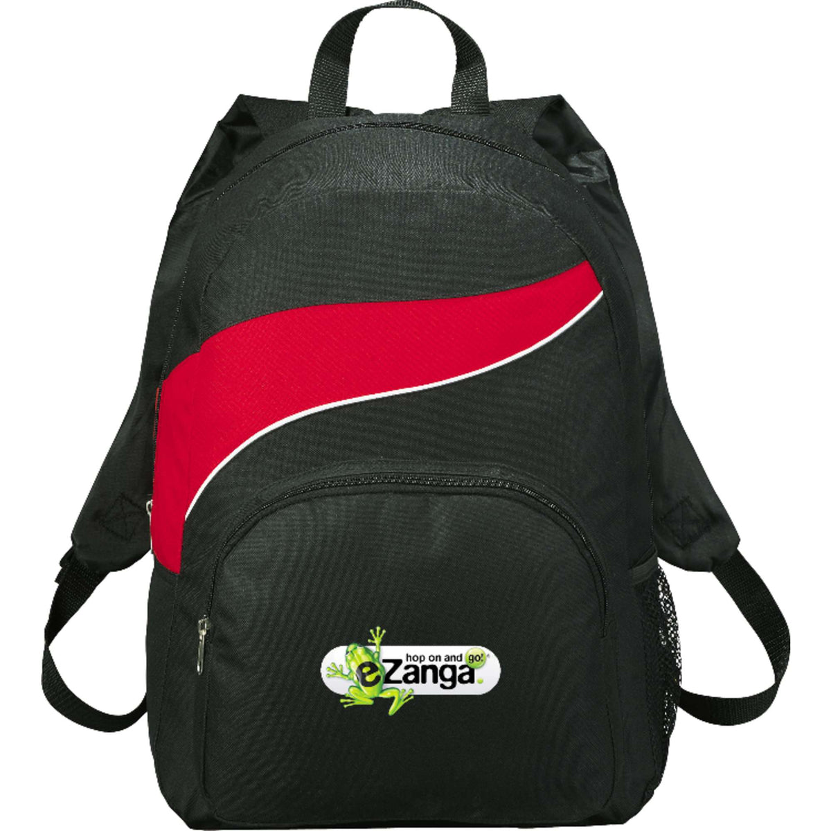 Tornado Deluxe Backpack with Side Mesh Pocket Full Color - RED - Front