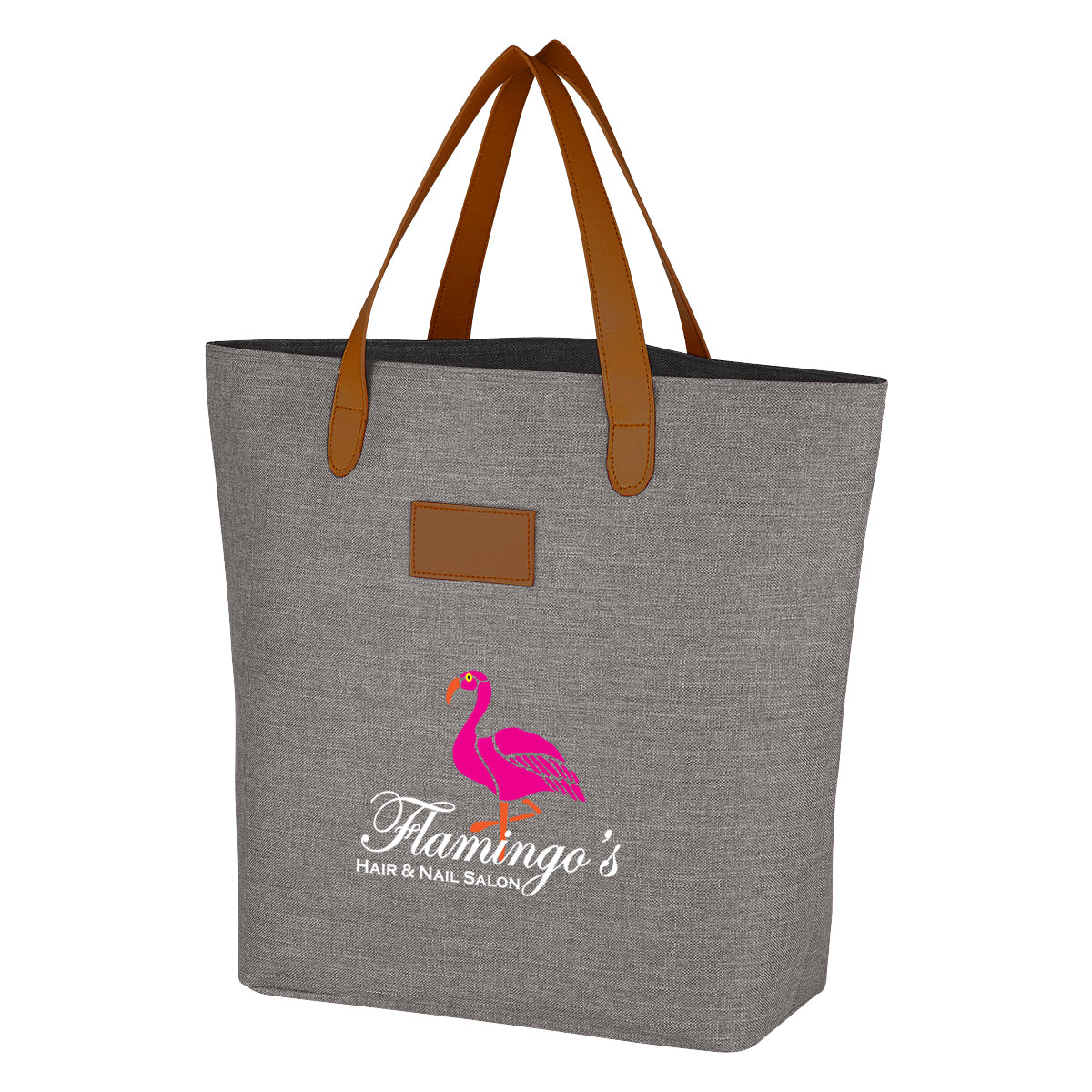 Tote Bag, Heathered Debossing - Gray - Colorbrite