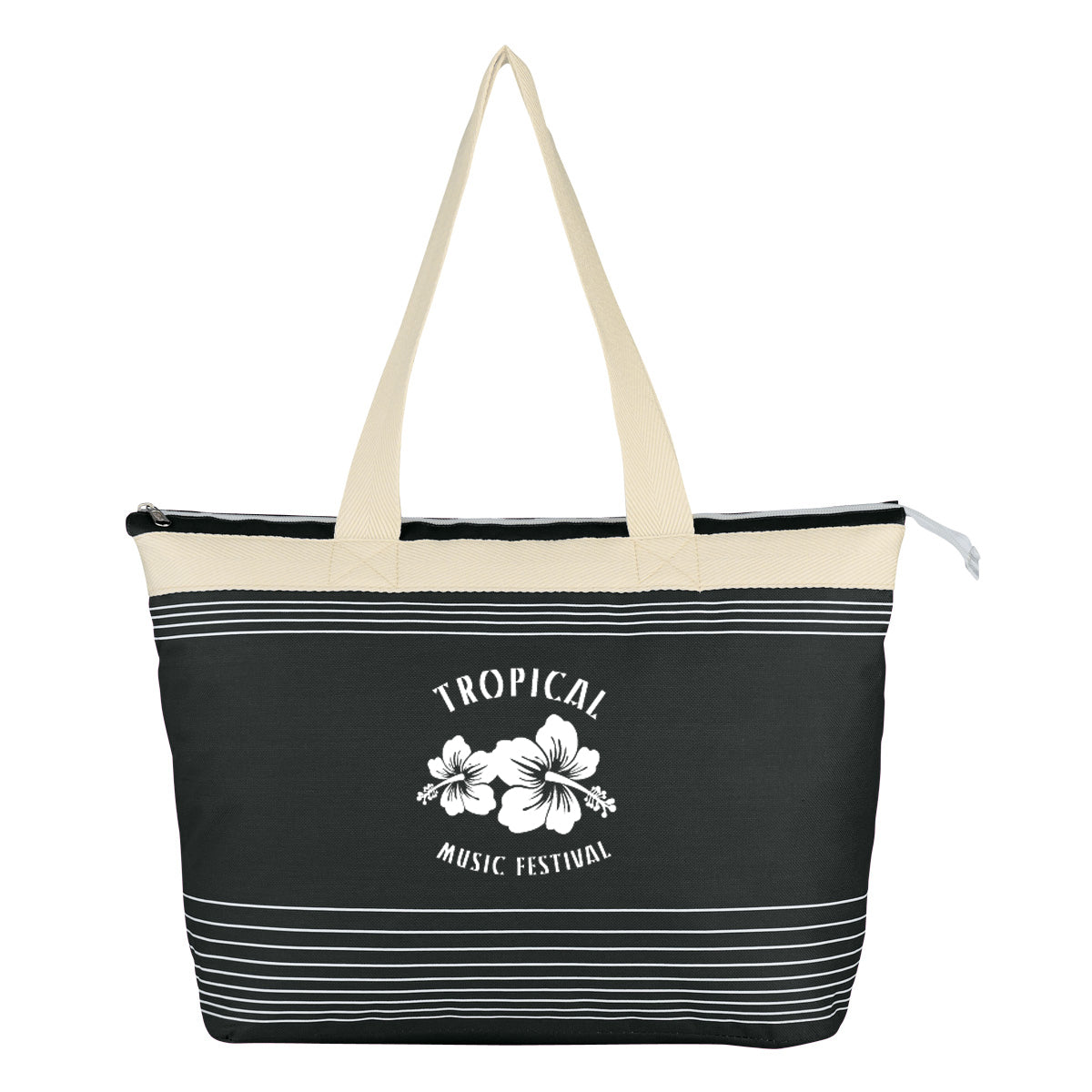 Tote Bag, Marina - Black - Silk Screen