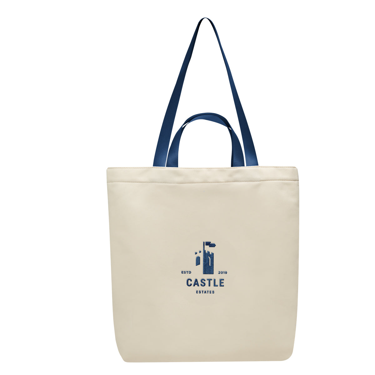 Tote Bag, Melissa Embroidery - Navy - Embroidery