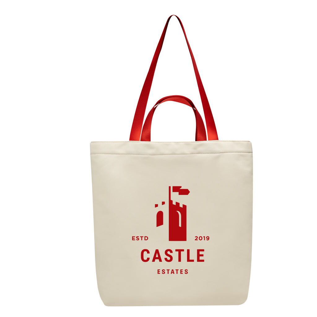 Tote Bag, Melissa Embroidery - Red - Silk Screen