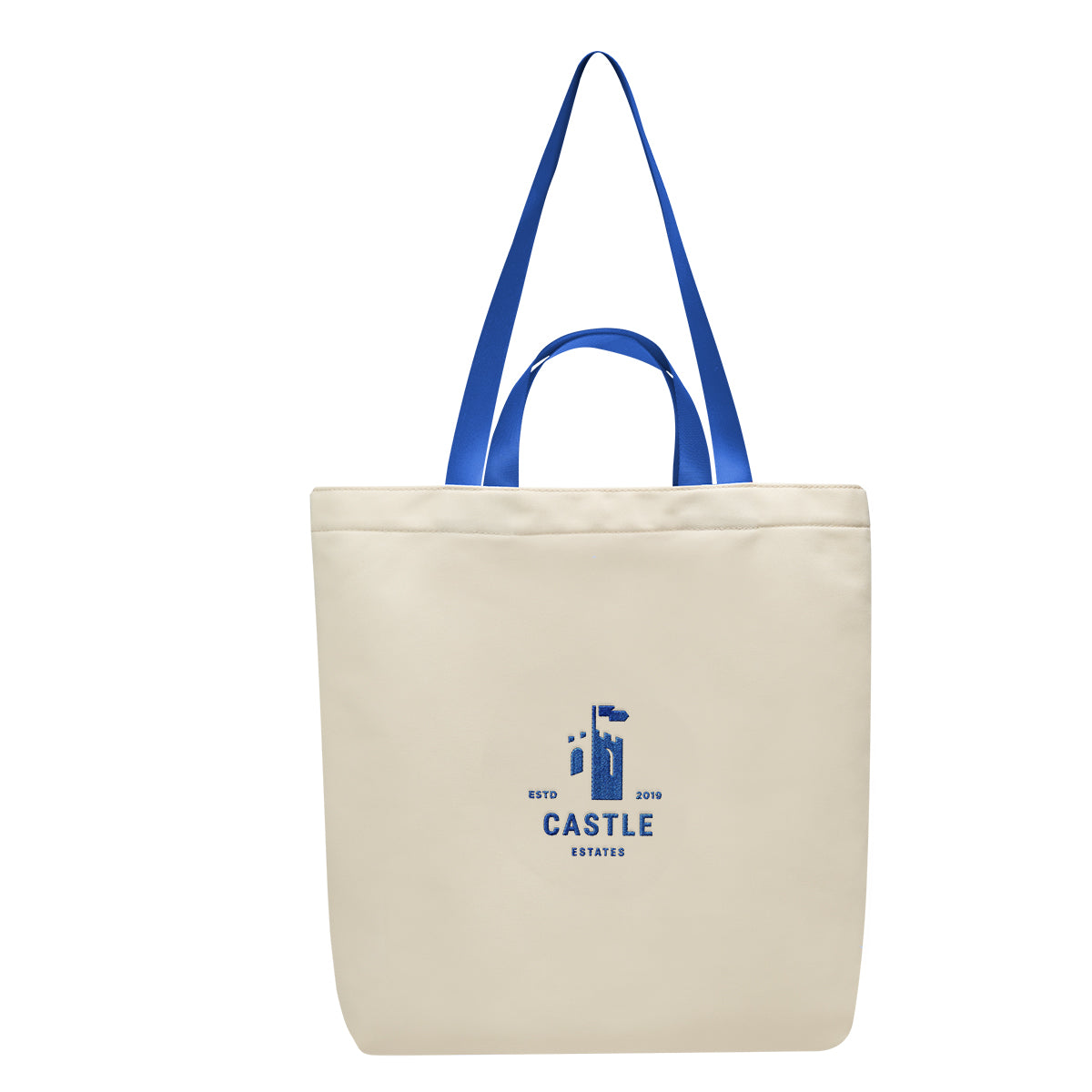 Tote Bag, Melissa Embroidery - Royal Blue - Embroidery