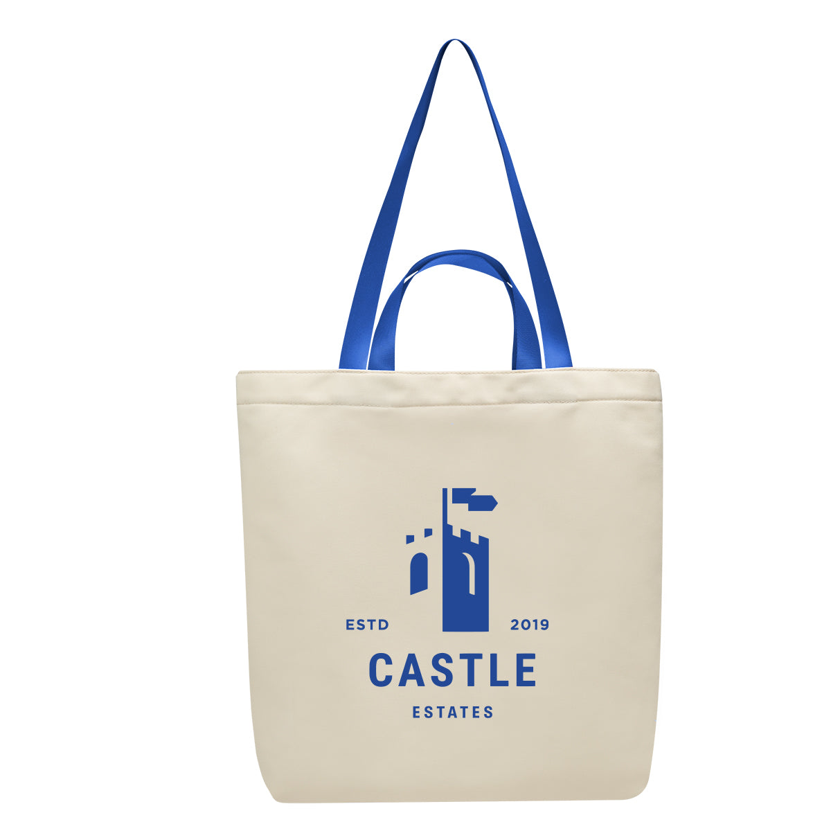 Tote Bag, Melissa Embroidery - Royal Blue - Silk Screen