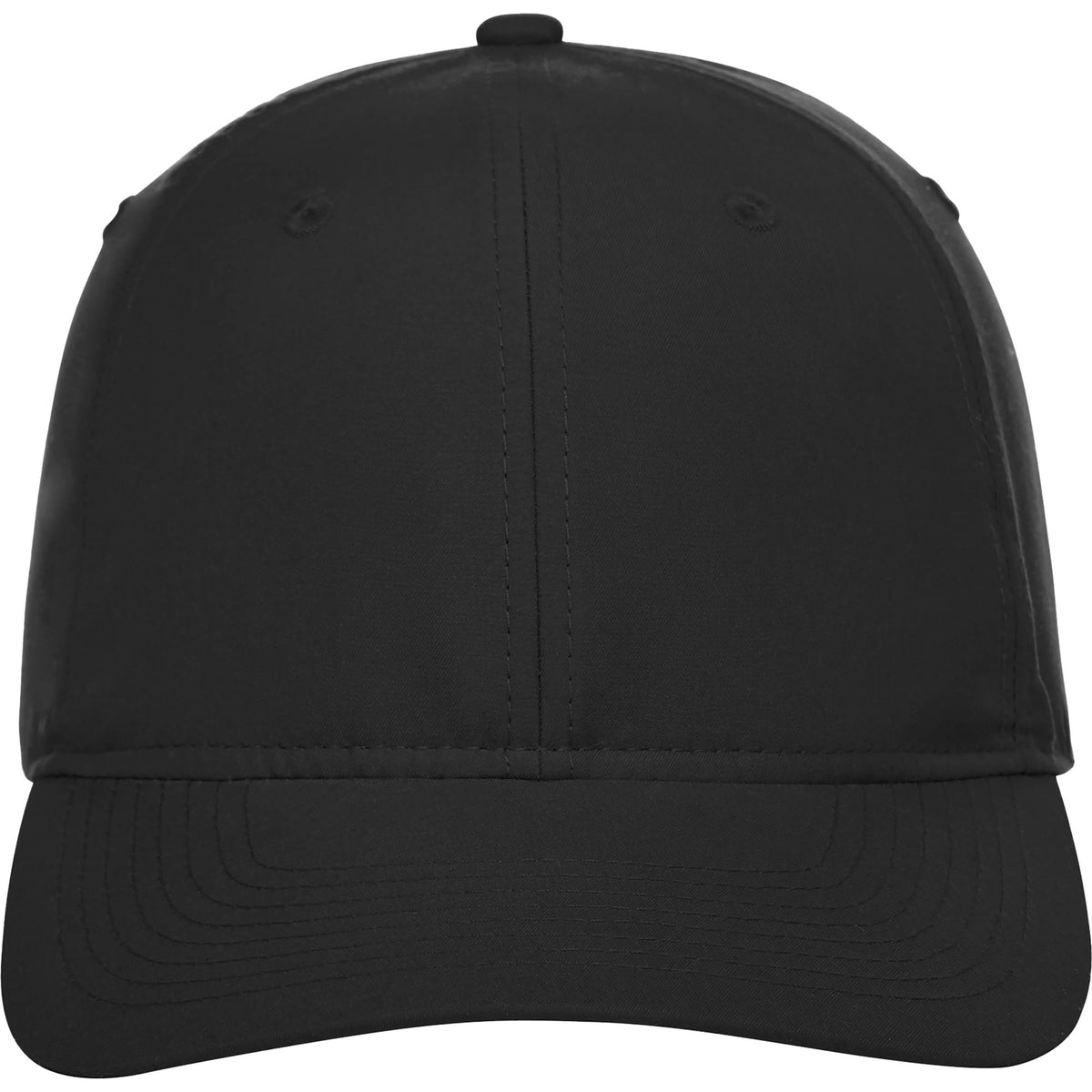 Transcend Lightweight Ball Cap with UPF 40+ Embroidery - Black - Front
