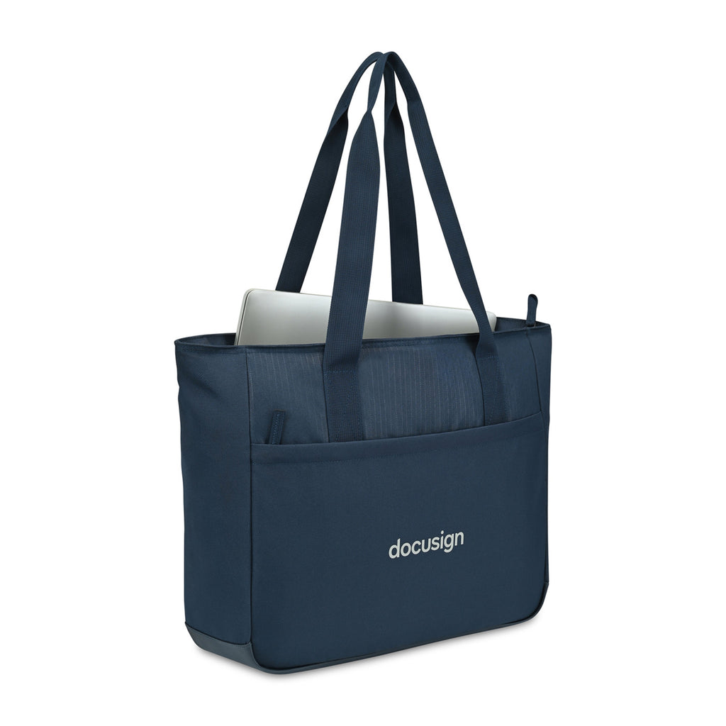 Transit Recycled Laptop Tote, 16 Inch Embroidery - Navy - View 2