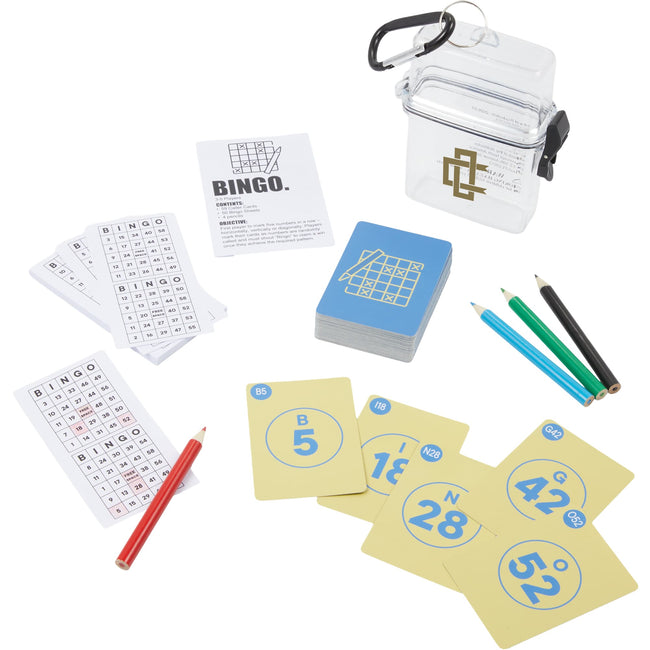 Travel Bingo Game Set with Carabiner Case