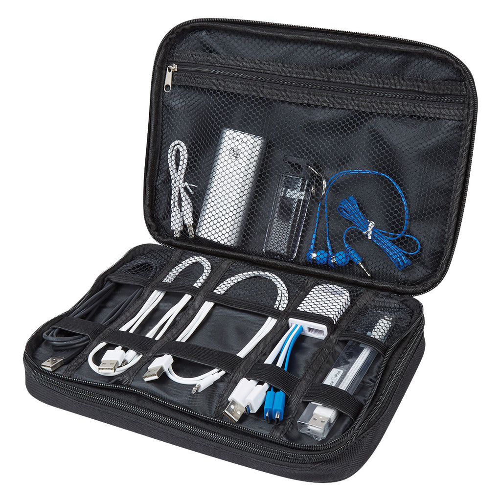 Travel Case for Electronics - Black - Inset