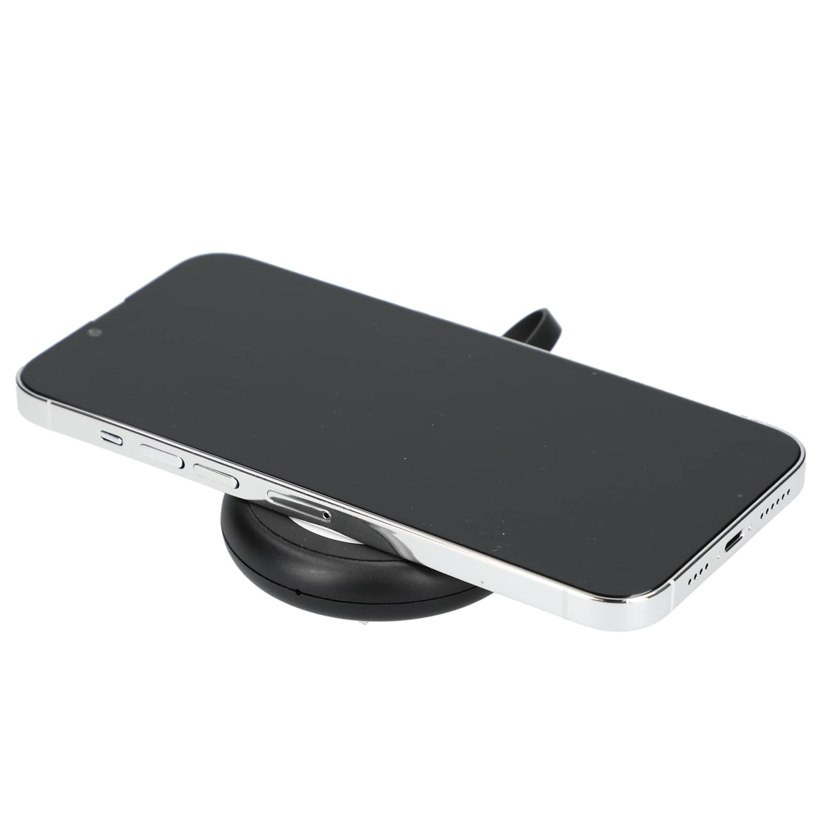 Travel Wireless Charger for Phone, Earbuds and Watch, 15W - Black - Left Angle