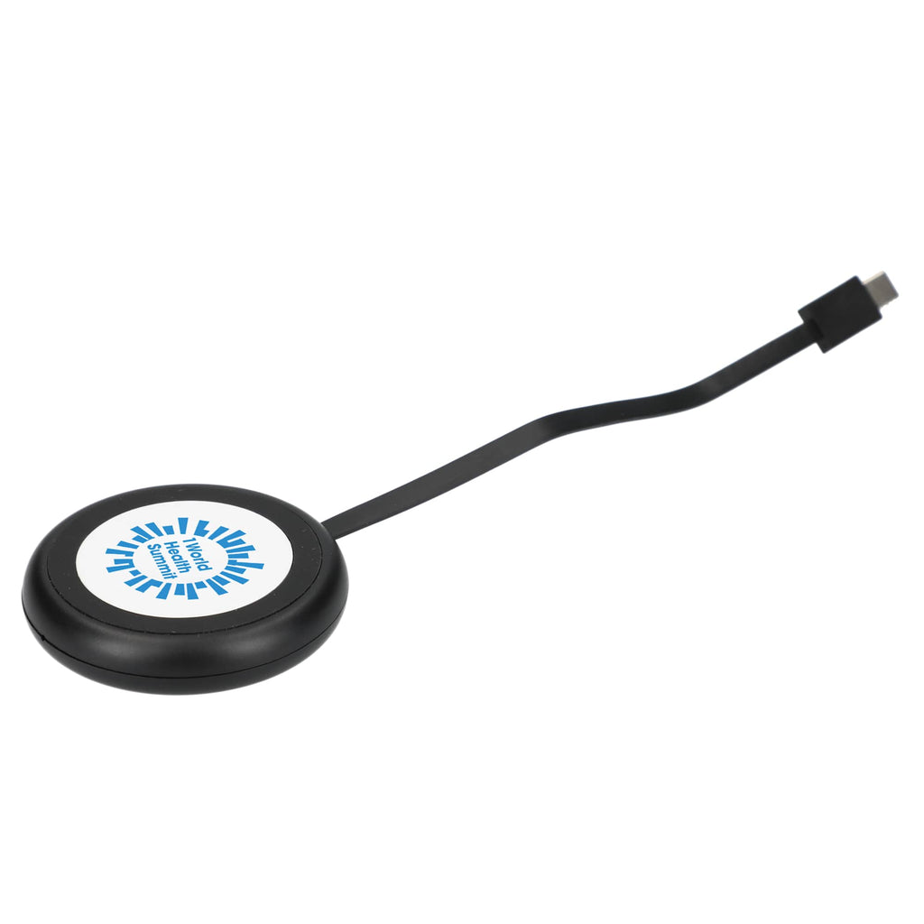 Travel Wireless Charger for Phone, Earbuds and Watch, 15W - Black - Left Side