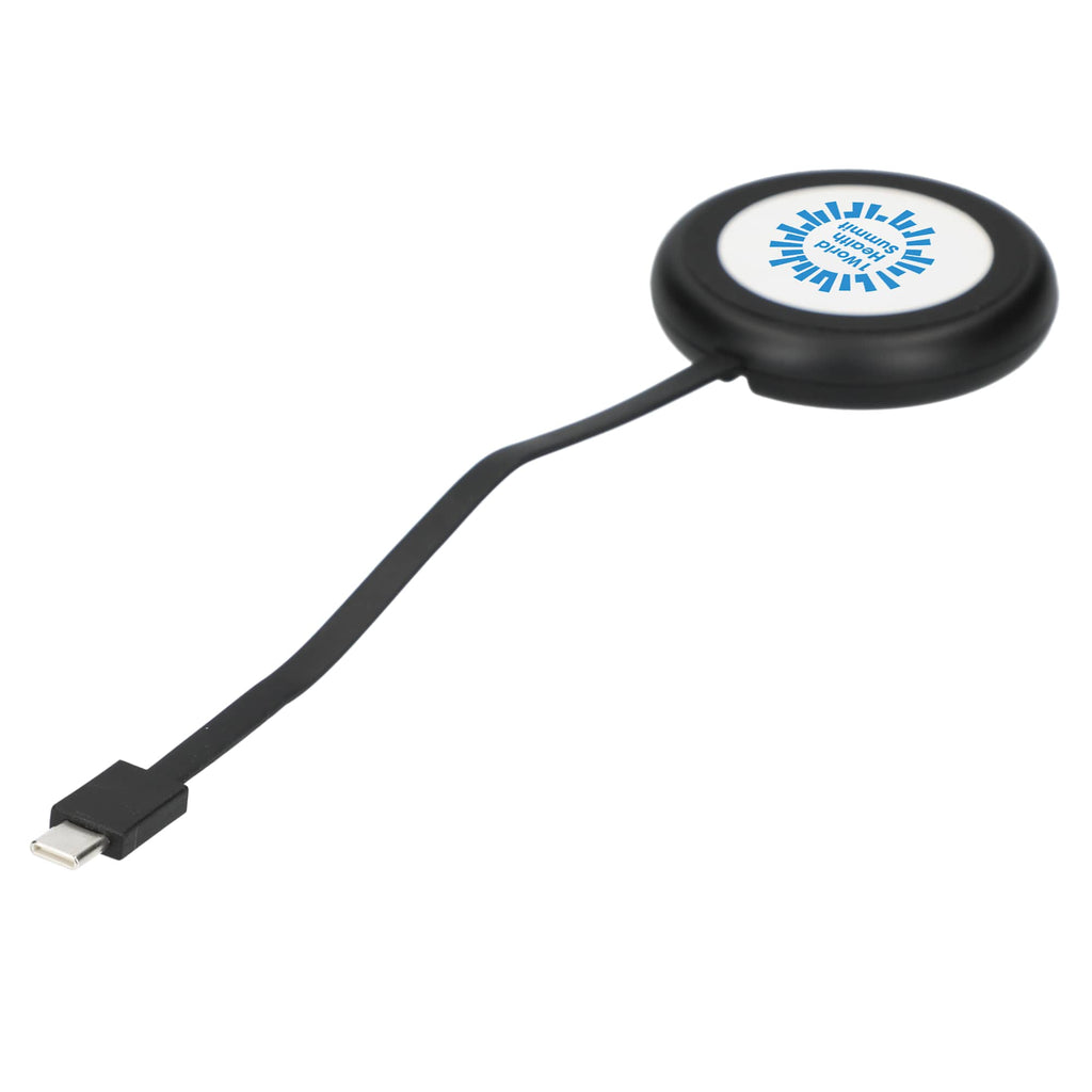 Travel Wireless Charger for Phone, Earbuds and Watch, 15W - Black - Right Side