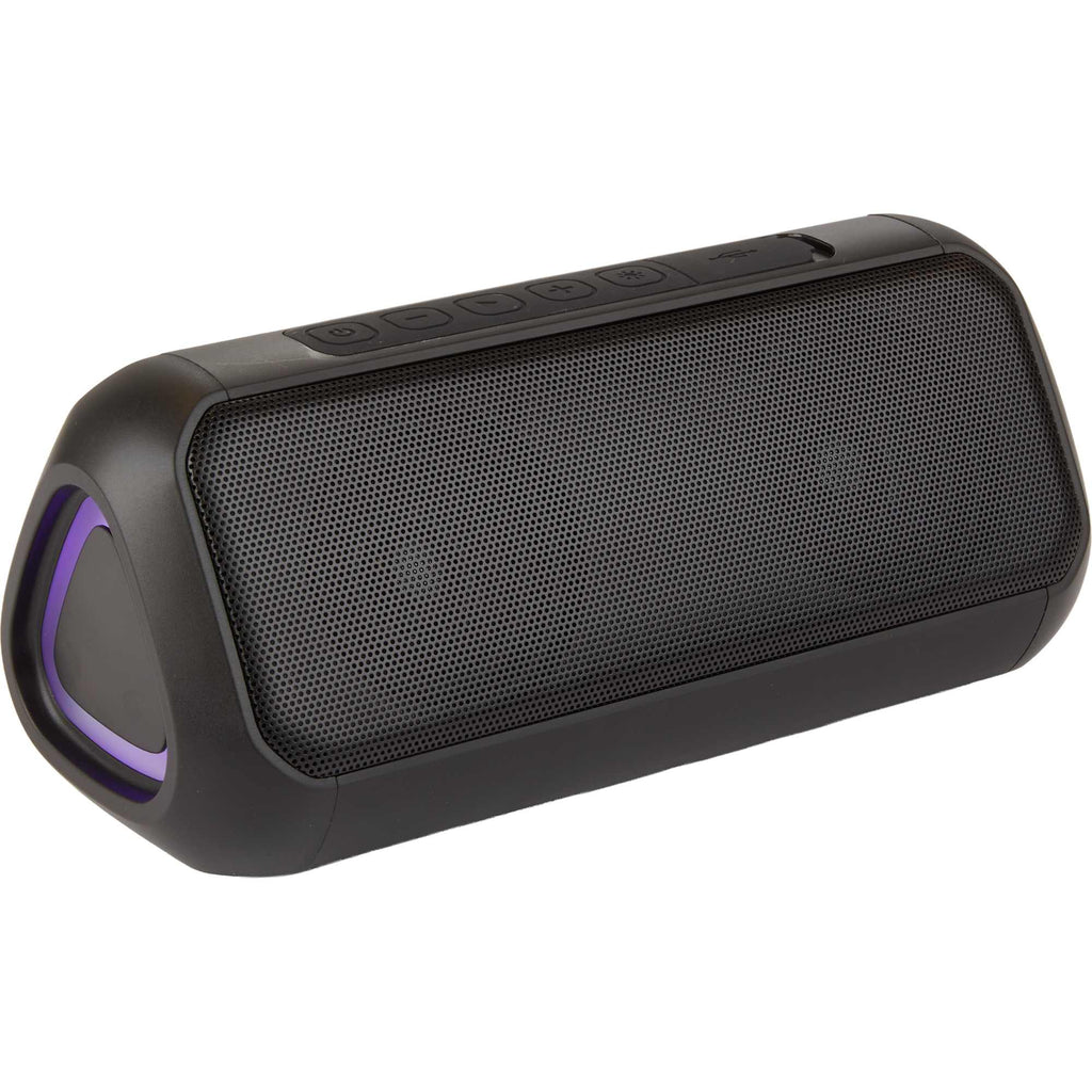 TriBoom Party Speaker with Side Lights, 6W Full Color - Black - Right Angle 3
