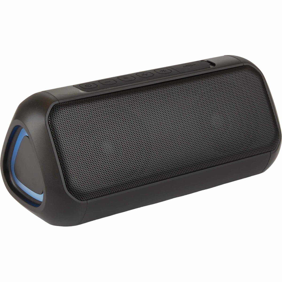 TriBoom Party Speaker with Side Lights, 6W Full Color - Black - Right Angle 6