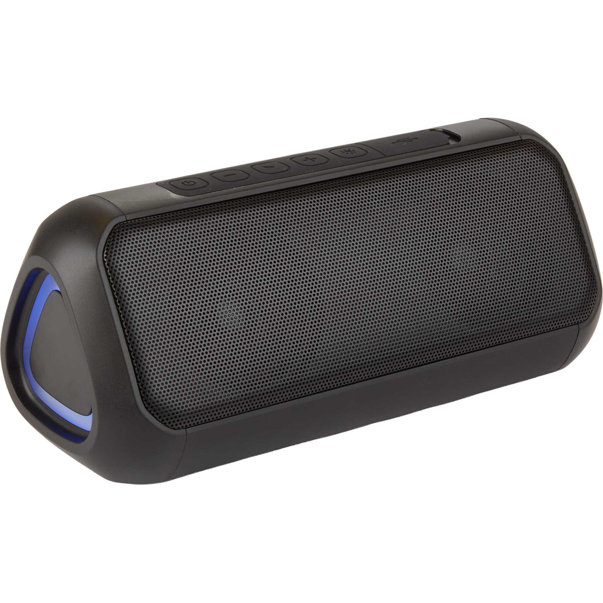 TriBoom Party Speaker with Side Lights, 6W Full Color - Black - Right Angle 7