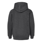 Tultex Youth Hooded Sweatshirt Full Color - Heather Charcoal - Back