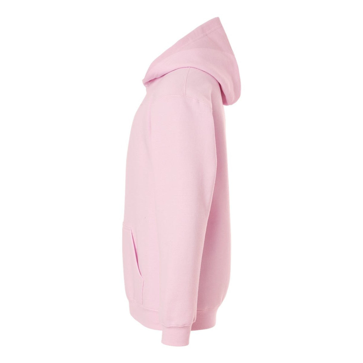 Tultex Youth Hooded Sweatshirt Full Color - Light Pink - Direct Side