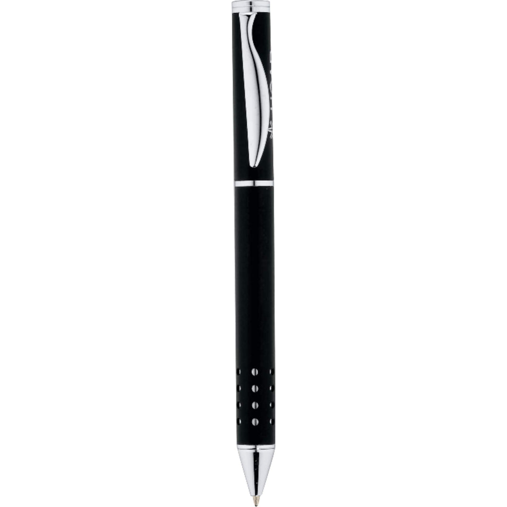 Tuscany Brass Ballpoint with Chrome Cutouts - Black - Front 2