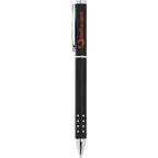 Tuscany Brass Ballpoint with Chrome Cutouts - Black - Front