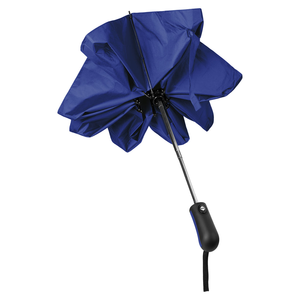 Two-Tone Inversion Umbrella with Recycled Canopy, 46 Inch Arc - Open