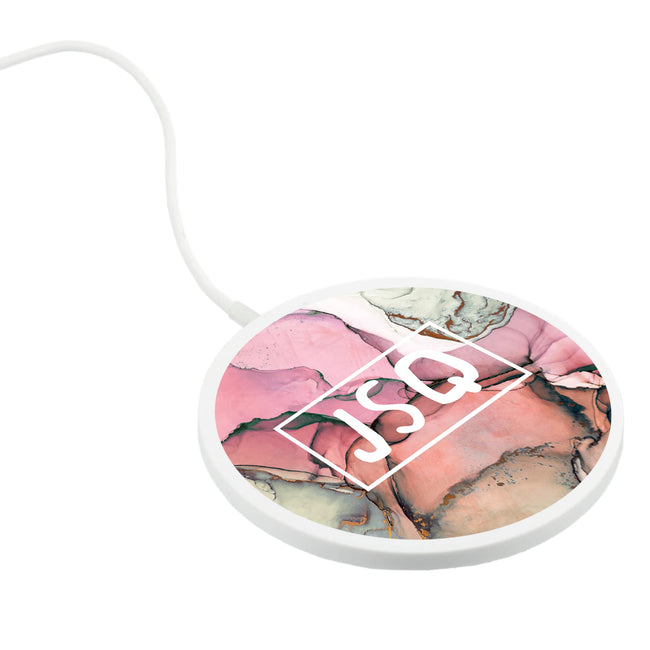 Ultra Thin Plastic Wireless Charging Pad, White Full Color