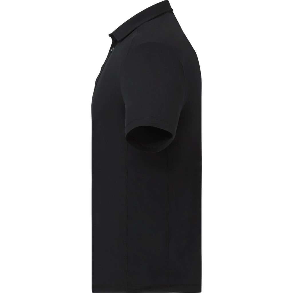 UNTUCKit Performance Knit Polo for Men Embroidery - Black - Left Side